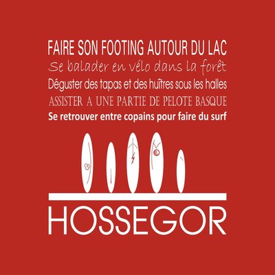 Tableau Sur Toile Hossegor ILLUSTRATION CEANOTHE