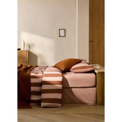 Housse de couette percale de coton rayures lit 150/160 cm MANGO HOME