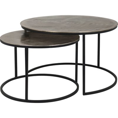 Tables gigognes rondes en aluminium, Chandon RECOLLECTION