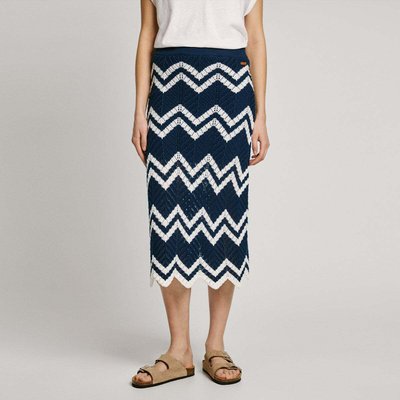 Jupe Midi À Imprimé Zigzag PEPE JEANS