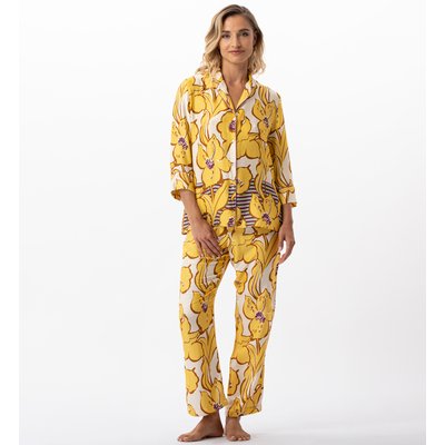 Pyjama boutonné imprimé fleurs en 100% viscose NÉROLI 706 LE CHAT