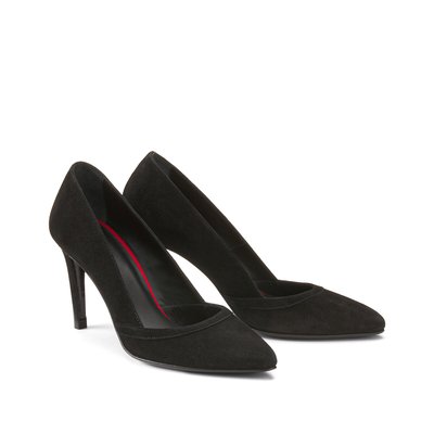Escarpins talons aiguille n°117, cuir suède RIVECOUR