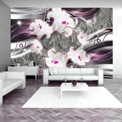 Papier peint intissé panoramique Fleurs Dance of charmed lilies EDEN