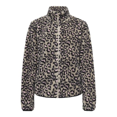 Giacca in pile con stampa leopardata ONLY PLAY