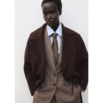 Manteau laine fait main oversize MANGO
