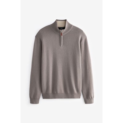 Pull regular haut de gamme à col semi-zippé NEXT