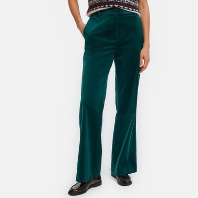 Pantalon flare en velours lisse, Signature, DONATIEN LA REDOUTE COLLECTIONS