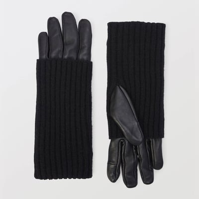 Gants à manchon en cuir MONOPRIX