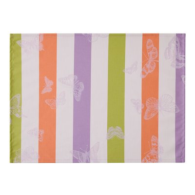 Set de table enduit en Coton, BAL DES PAPILLONS ENDUIT LE JACQUARD FRANCAIS