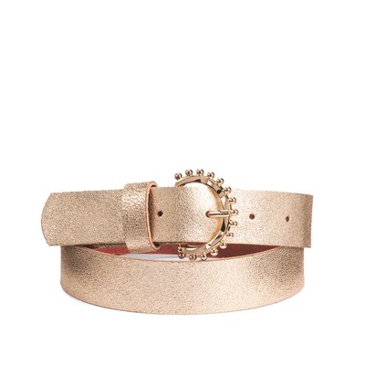 Ceinture en cuir métallisé NEVILLE DES PETITS HAUTS