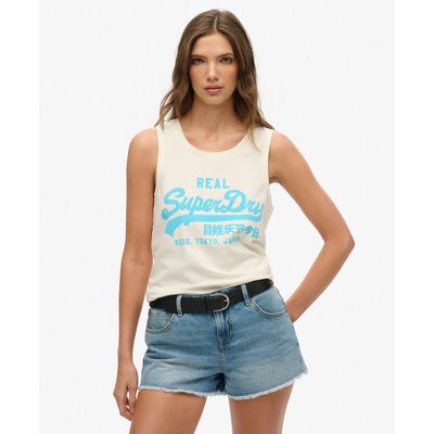 Débardeur à encolure dégagée avec logo vintage fluo SUPERDRY