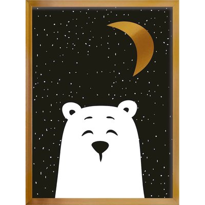 Tableau en bois, ours, Funny Band RECOLLECTION