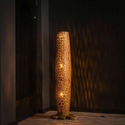 Lampadaire en bois de teck recyclé 145 cm JAVA PIER IMPORT