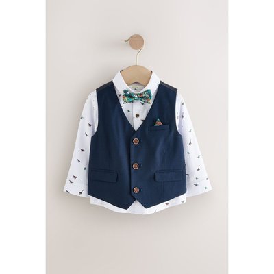 Gilet avec chemise et nœud papillon ensemble NEXT