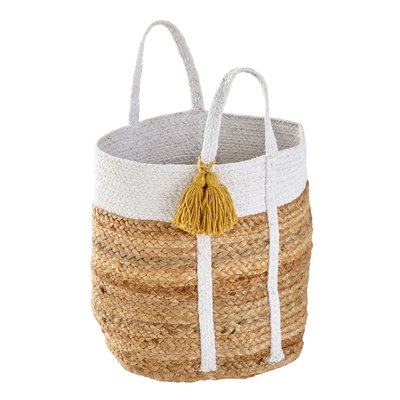 Panier en jute avec fils fil textile Marguerite VERTBAUDET