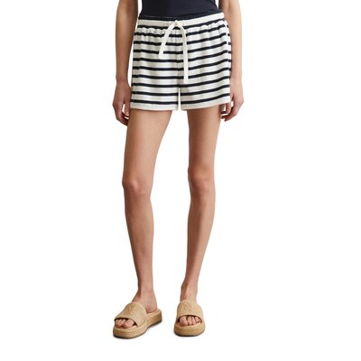 Short en éponge rayé regular en doux mélange de coton MARC O'POLO