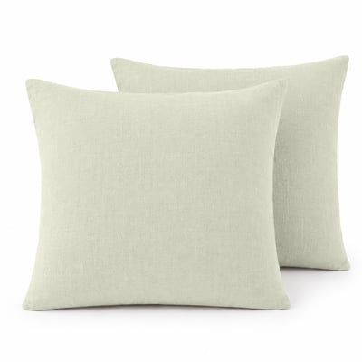 Taie d'oreiller (x2) lin lavé ADELE Made in Europe FEBRONIE