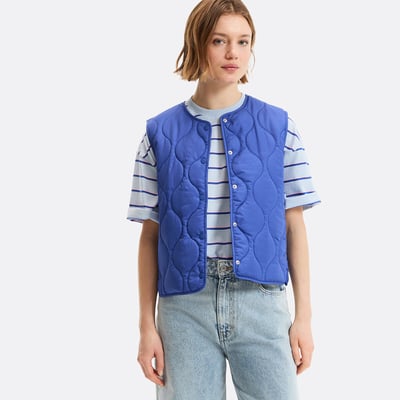 Doudoune sans manches, pressionnée LA REDOUTE COLLECTIONS