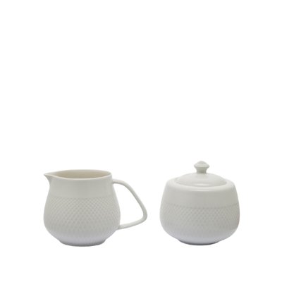 Set de sucrier et pot à lait décoratifs en porcelaine H9 SIA DECO