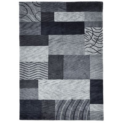 Tapis noué à la main au design patchwork et à l'effet très profond - Domas THEKO