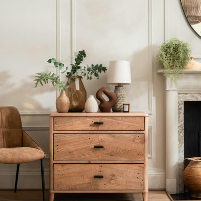 Commode 3 tiroirs en bois recyclé FSC HANOI PIER IMPORT