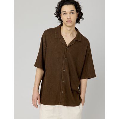 Chemise manches courtes plissée BZB