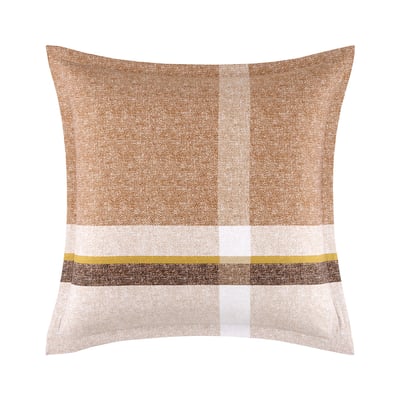 Taie d'oreiller en satin de coton marron, LOOMIS BOSS HOME
