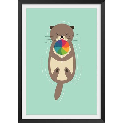 Affiche  loutre en baignade HEXOA