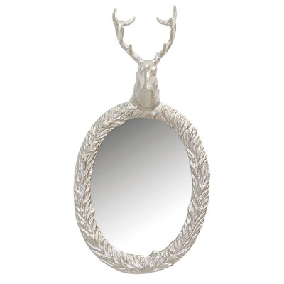 Grand miroir cerf en aluminium AUBRY GASPARD