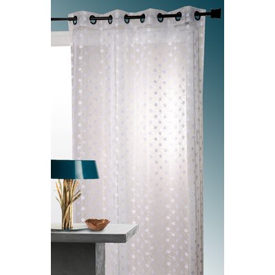 Voilage organza jacquard brodé petit pois HOME MAISON