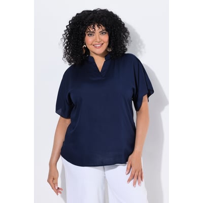 Tunique, oversize, col montant, col V ULLA POPKEN
