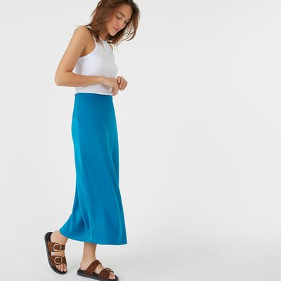 Jupe évasée longue en satin mat, Signature MARION LA REDOUTE COLLECTIONS
