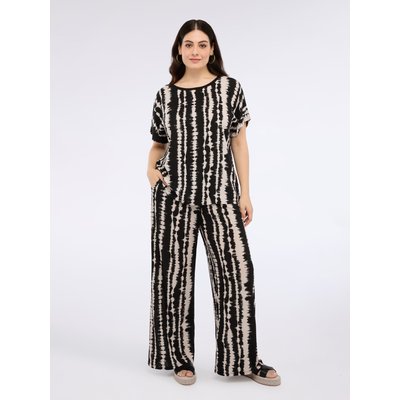 Pantalon imprimé avec poches à l'américaine et jambe droite FIORELLA RUBINO