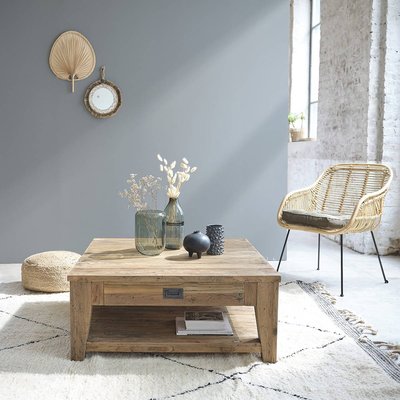 Table basse en teck recyclé massif CARGO BERAH GETAH