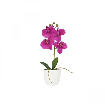 Orchidée artificielle fuchsia 35cm LIGNE DECO