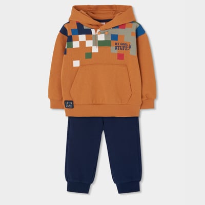 Ensemble molleton garçon imprimé pixels BOBOLI
