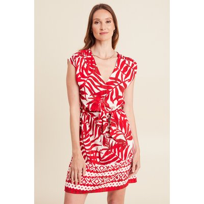Robe droite courte col V manches courtes BREAL