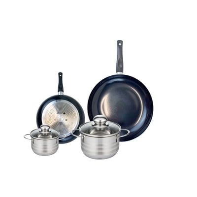 Batterie 2 poêles 20/28cm + 2 faitouts 12/16cm PRIMA BRILLANT ELO
