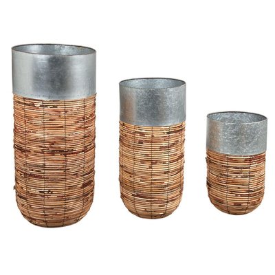 Cache-pots haut en rotin Paolo (Lot de 3) AUBRY GASPARD