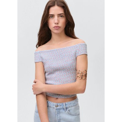 Top épaules dénudées imprimé MANGO TEEN