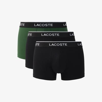 Pack of 3 hipsters in plain stretch cotton LACOSTE