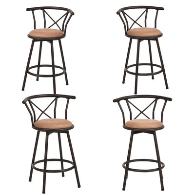 Lot de 4 tabourets de bar rotatif industriel,HAILEY 24 MEUBLES COSY