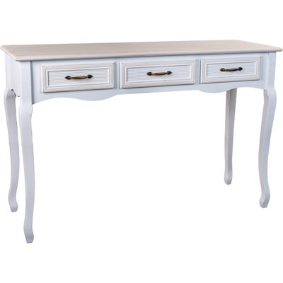 Commode d entrée blanche trois tiroirs style bois élégant RECOLLECTION