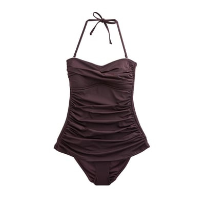 Maillot de bain bandeau gainant froncé NEXT