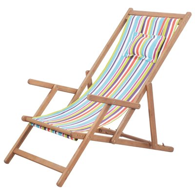 Chaise pliable avec cadre en bois HOME MAISON