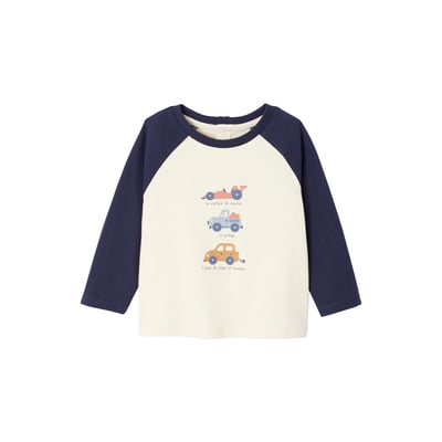 T-shirt manches longues avec imprimé placé devant VERTBAUDET