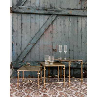 Lot de 3 tables gigognes Barbara N°25 - Bon état DEBONGOUT