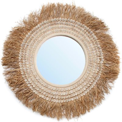 Miroir rond en raphia, Bali Bazar RECOLLECTION