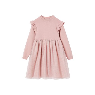 Robe de fête en tricot et tulle VERTBAUDET