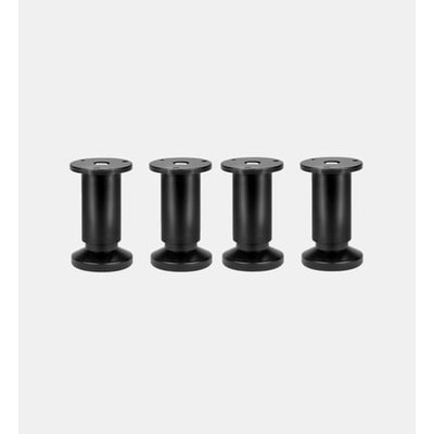 Lot De 4 Pieds De Meuble Réglables - Noir EVOLUDIS